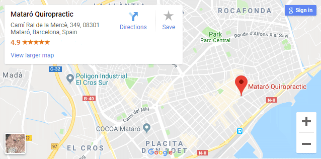 Mapa de Mataró con la ubicación de la consulta
