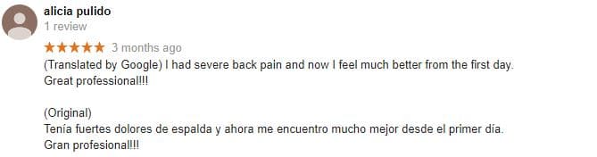 Mataro Quiropractic Patient Testimonial